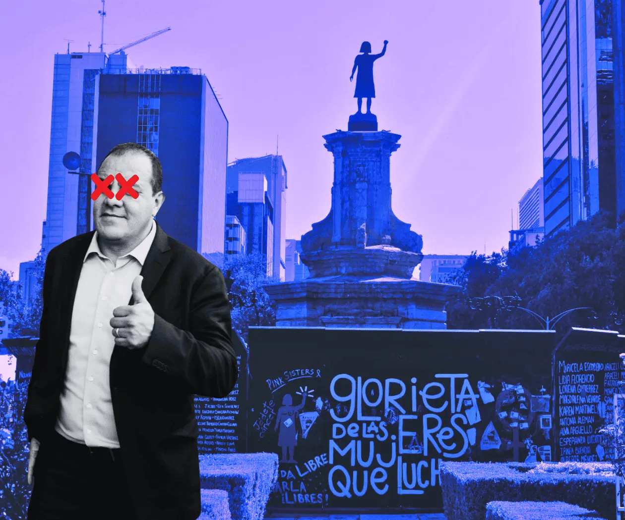 Critican uso político de la Glorieta de las Mujeres en marcha contra Blanco