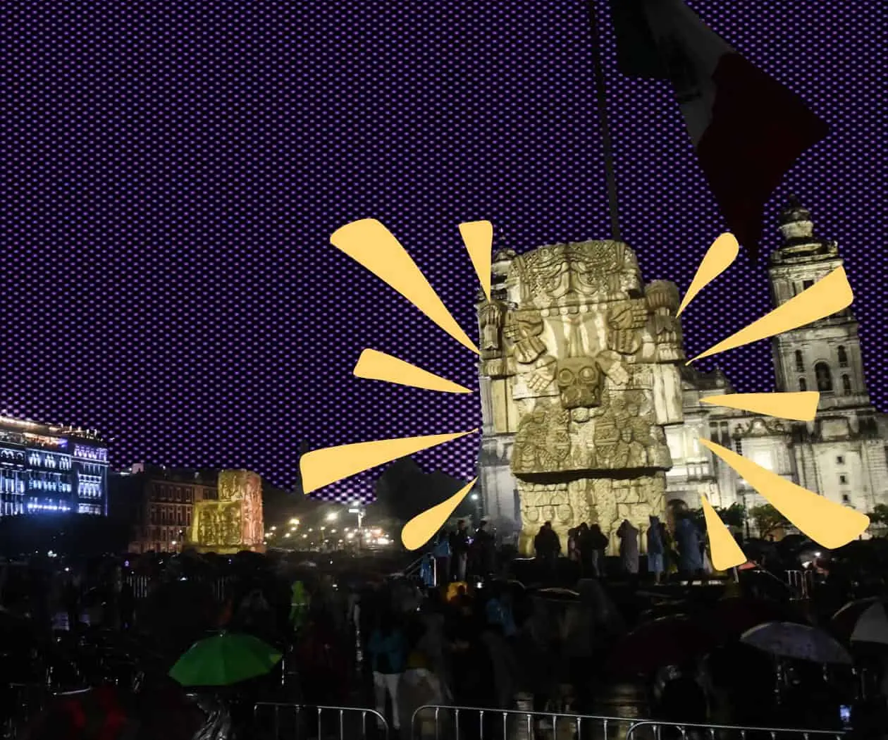 Coatlicue, la diosa mexica que ilumina el Zócalo de la CDMX