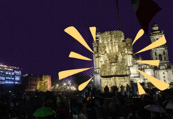 Coatlicue, la diosa mexica que ilumina el Z&oacute;calo de la CDMX